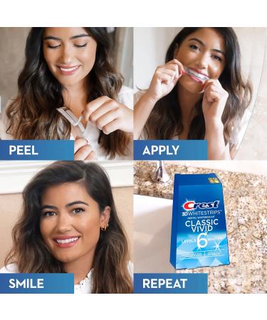 Crest 3D Whitestrips Classic Vivid Teeth Whitening Strip Kit 20 Strips (10 Count Pack) (Pack of 2) - Buy Online on GoSupps.com