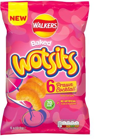 Walkers Wotsits Prawn Cocktail Snacks Crisps 6X13.5g - Buy Online on GoSupps.com