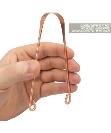 Buy Myga Antimicrobial Ayurvedic Tongue Scraper - Copper Tongue Cleaner for Bad Breath & Oral Health - Buy Online on GoSupps.com