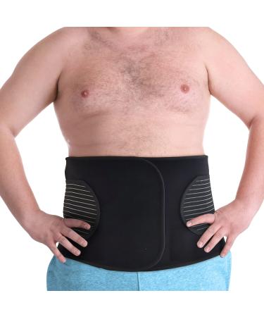 Hernia Belt for Men or Women - Plus Size Abdominal Binder Post Surgery Tummy Tuck Support Belts for Navel Belly, Umbilical Hernias, Hysterectomy, Postpartum Stomach Pad Fajas Para Hombres (XXXL)