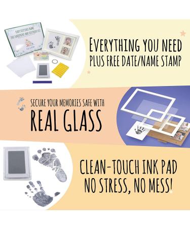 Baby Ink Hand and Footprint Kit - Newborn Handprint Picture Frame for Girls & Boys - Perfect Baby Shower Gift - Safe Clean-Touch Ink Pad for Keepsake Memories (White) - Buy Online on GoSupps.com