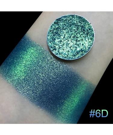 DE'LANCI Glitter Holographic Chameleon Eye Shadow for Blue Eyes - Highly Pigmented, Long Lasting Cream Eyeshadow - Multichrome Green Gold - Vegan & Cruelty-Free - Travel Size 6D - Buy Online on GoSupps.com