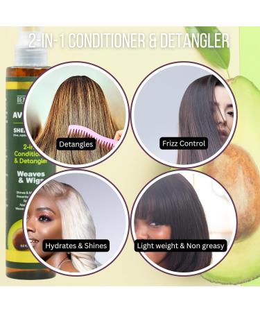 Next Image Avocado & Shea Butter 2-in-1 Conditioner & Detangler - Hydrating Hair Care 8 oz | International Shipping - Buy Online on GoSupps.com