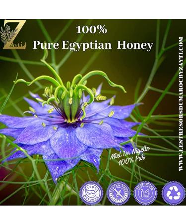 Egyptian Nigella Honey 300g Raw Product 100% Natural Habba Sawda Monofloral Honey Strengthens & Boosts Natural Defenses - Buy Online on GoSupps.com