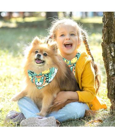 Shop Triangular Cloth Bibs for Dogs & Cats - Multicolored Set of 2 - Dog Hollow Lion Zebra Tiger Designs - Perfect for Small Medium & Large Pets - Buy Online on GoSupps.com