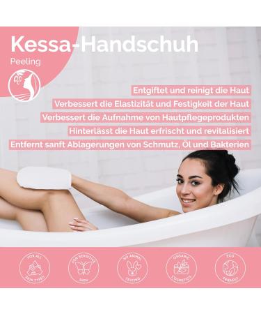 Fatima's Garden Kessa Glove - Natural Deep Cleaning & Dead Skin Removal - Moroccan Spa Scrubber (2 Black Gloves) for Hammam Bathroom & Shower Peeling - Buy Online on GoSupps.com