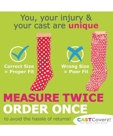 CastCoverz! Black Fashionable Leg Cast Cover - Medium Short - Below The Knee - Protective, Decorative, Washable - Made in USA - Pack of 1 - Buy Online on GoSupps.com