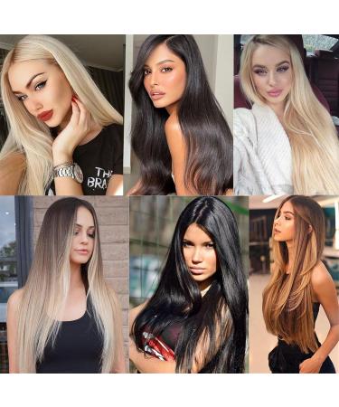 Hair Extensions Invisible Wire Hair Extensions Straight Synthetic Clip in Heat Resistant Hairpiece Natural Straight Hair Extensions for Women Hair Pieces(SQ66 6H613 22inches) 22inches SQ66 6H613 - Buy Online on GoSupps.com