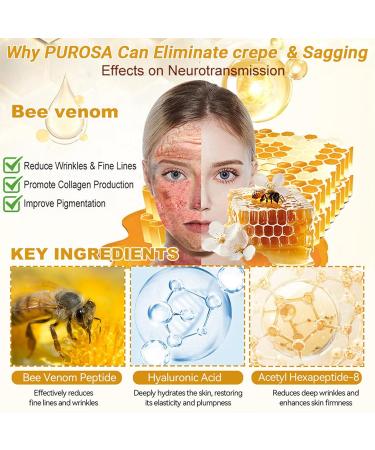 PUROSA Bee Venom Wrinkle-Firming Multi-Purpose Cream Bee venom Skin Restoration Cream bee venom Skin Treatment cream Multi-Effect Firming Lifting and Improvement of skin Blemishes (1PC) - Buy Online on GoSupps.com