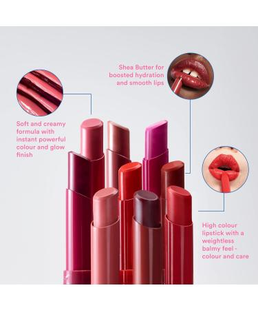 3INA MAKEUP - The Color Lip Glow 279 - Red Brown - Red Brown Lipstick with Shea Butter to Nourish Lips - Pigmented Color Lip Balm - Vegan - Cruelty Free - Buy Online on GoSupps.com