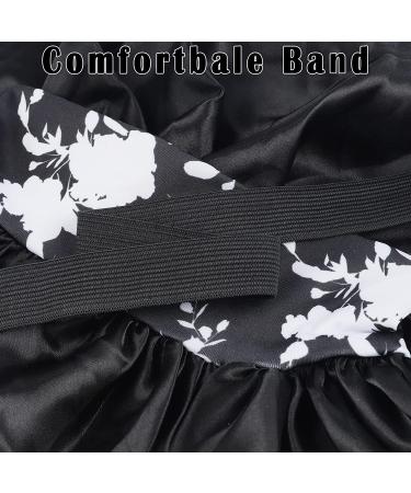 2PCS Satin Bonnets for Women - Black+Purple Satin Silk Sleep Cap for Curly Hair & Braids - Buy Online on GoSupps.com