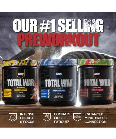 REDCON1 Total War Preworkout - 320mg Caffeine Beta Alanine Amino Acids for Energy & Endurance - Rocket Bomb Flavor (30 Servings) - Shop Internationally - Buy Online on GoSupps.com