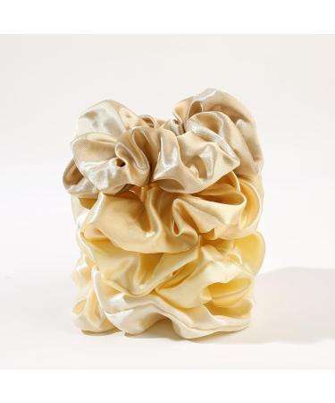 Scrunchies for Women Hair Ties Bands Satin Hair Scrunchies for Girls Big Scrunchies for Women's Thick Curly Hair Ponytail Holders Cute Pony Tails No Crease Hair Ties No Damage - Buy Online on GoSupps.com
