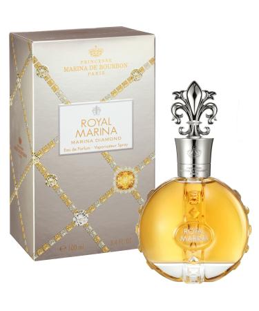 Marina de Bourbon Royal Marina Diamond by Princesse Eau de Parfum for Women - Amber Scent - Opens with Notes of Grapefruit and Blackcurrant - Perfume for Seductive and Confident Women - 3.4 oz