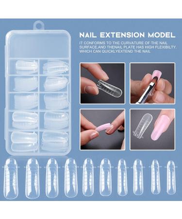 Morovan Slip Solution Poly Gel 2.5oz | Anti-Stick Gel Solution with Brush | Easy DIY Nail Extension Kit 109 Piece Set - Buy Online on GoSupps.com