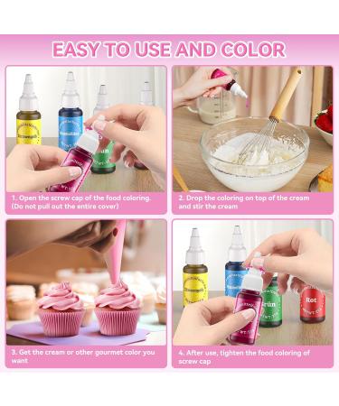 Buy Wwtop 5 Gel Food Color Set - 25g x5 | Sugar-Free Cake & Fondant Coloring | Ideal for Macarons Drinks & Easter Eggs - Buy Online on GoSupps.com