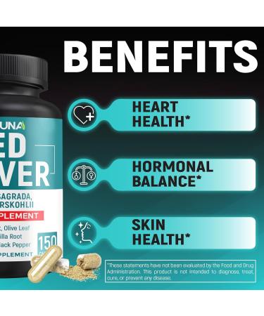 CIVIMUNA Red Clover Extract Capsules with Red Clover Cascara Sagrada Bark Coleus Forskohlii - 150 Capsules for 5 Months Supply - Buy Online on GoSupps.com