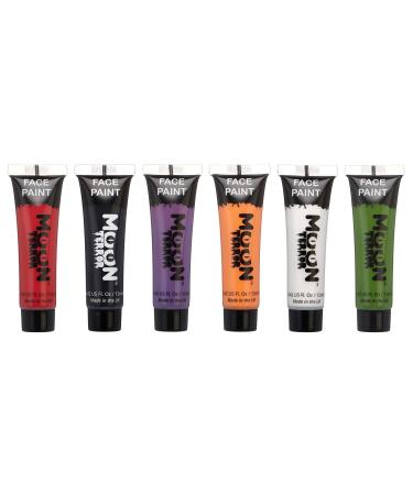 Halloween Face Paint Body Paint by Moon Terror | Set of 6 | SFX Make up Special Effects Make up | 12ml