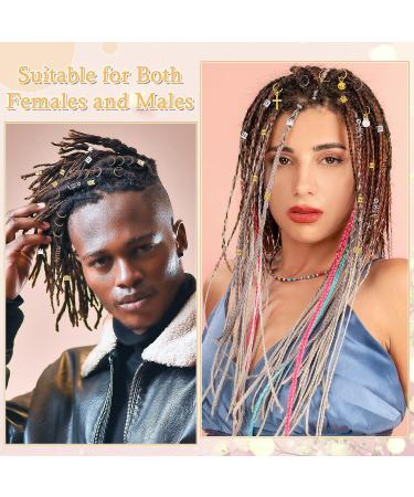 Qinzave Hair Jewelry for Braids & Locs - 294pcs Aluminum Gold Silver Accessories for Dreadlocks | Decorative Charms & Pendants for Hair Braiding - Buy Online on GoSupps.com