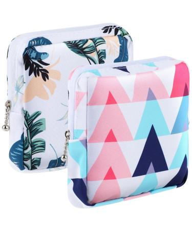 Amaxiu Sanitary Napkin Storage Bags 2pcs Waterproof Travel Menstrual Pad Pouch with Zipper Mini Tampons Holder for Purse Period Nursing Pad Holder for Women Girls 5.1" x 5.1" (Pattern B) - Buy Online on GoSupps.com