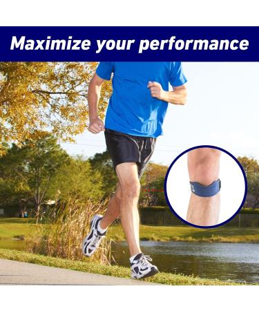 Neo G Patella Tendon Knee Strap - Support for Running, Walking, Crossfit, Gym - Ideal for Knee Pain, Tendonitis, Patellar Tracking - Buy Online on GoSupps.com
