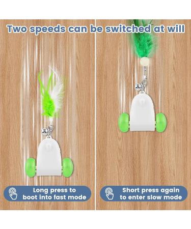 PETTOM Interactive Cat Toy with LED Lights | USB Rechargeable | Adjustable Speed | For Indoor Cats and Kittens - Buy Online on GoSupps.com