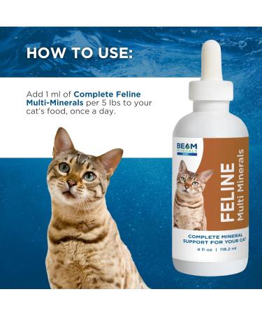 Beam Minerals Complete Feline Multi Minerals | Full-Spectrum Minerals for Cats | Contains Humic & Fulvic Acid | 4 fl Oz - Buy Online on GoSupps.com