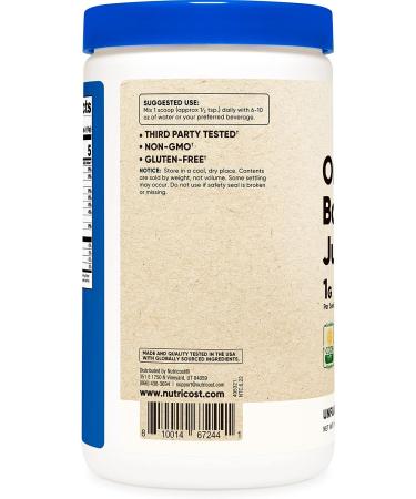 Nutricost Organic Barley Grass Juice Powder 1 LB (16oz) | USDA Certified Organic - Buy Online on GoSupps.com