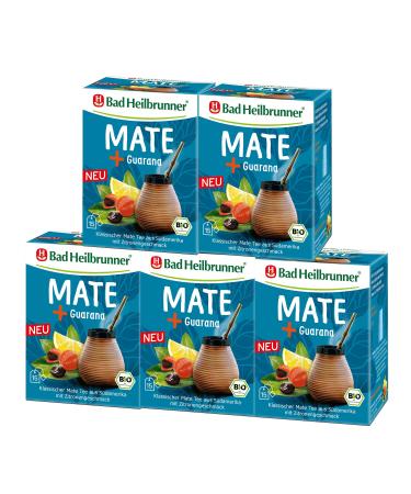 Bad Heilbrunner Bio Mate Guarana Tea - Classic South American Mate with Turmeric - 5x15 Filter Bags - Organic Herbal Tea for Energy - Buy Online on GoSupps.com