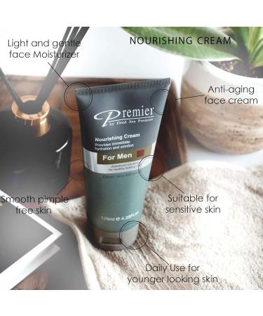 Premier Dead Sea Men's Skincare Gift Set 3-Pack: Nourishing Cream Shaving Cream Facial Cleanser for Men Sensitive Skin Anti-Wrinkle Daily Use - Buy Online on GoSupps.com