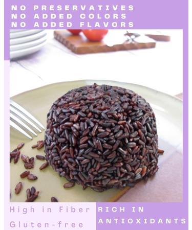 Organic Riceberry Rice - Purple Thai Black Jasmine Rice - High Fiber Superfood 900g - Buy Online on GoSupps.com