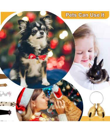 Handmade Peanut-Shaped Pet Tracker Bell - Vintage Metal Cat & Dog Collar Accessories with 4 Pendants | International Shipping Available - Buy Online on GoSupps.com