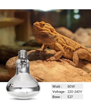Ledivion D3 UV Basking Lamp 80 Watt Reptile Heat Lamp UVB UVA Mercury Vapor Self-Ballasted Provides Heat Light & UV for Reptile and Amphibian 80.0 Watts - Buy Online on GoSupps.com