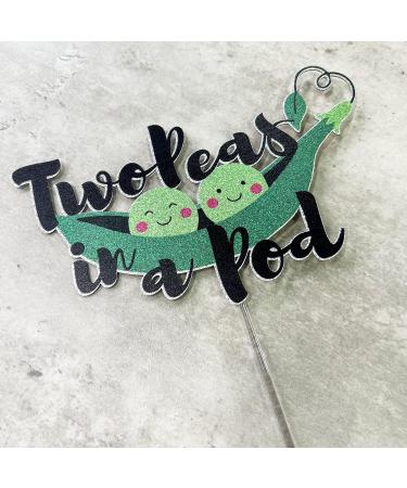 Two Peas in a Pod Cake Topper Pea Twins Cake Topper Twins Baby Shower Decoration Pea Themed Baby Shower Supplies 2 Peas in a Pod Cake Decor - Buy Online on GoSupps.com