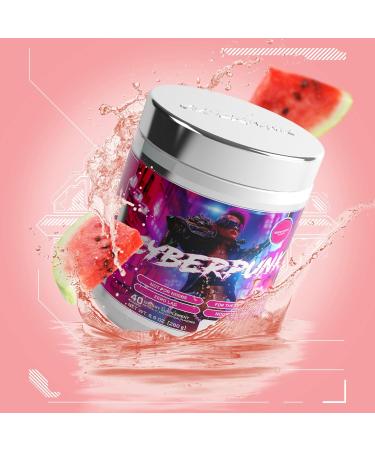 CYBERPUNK Gaming Powder Supplement | Energy & Focus Nootropic Drink | Adaptogen Formula with Vitamins & Minerals | Natural Watermelon Flavor - 40 Servings - Buy Online on GoSupps.com