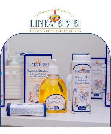 Helan Linea Bimbi - Huile de Douche Bebe Enfant Apaisant et Hydratant Gel Douche Bebe Huile Corps Bain Massage Liniment Bebe avec Amande Douce Beurre de Karit et Vitamine E - 240 ml Made in Italy - Buy Online on GoSupps.com