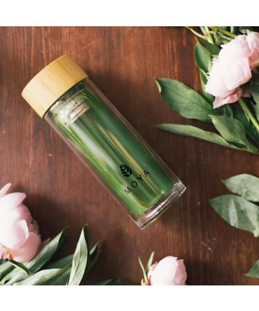 Organic Moya Matcha to Go! Set | 24 x 1.5g Matcha to Go Sticks + Glass Shaker 330ml | Set for The Preparation of hot&Cold Matcha | Ideal for Work While Traveling or at The Gym 24 x 1 5g Matcha To Go Sachets + Glass Shaker - Buy Online on GoSupps.com