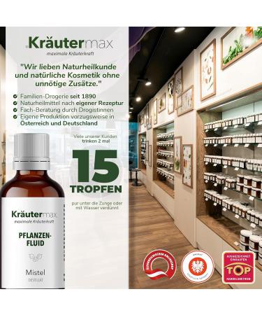 Buy Herbalmax Mistle Herb Drops - Vegan Mistletoe Fluid for Tea & Capsules | 50ml Viscum Drops - Perfect Herbal Addition - Buy Online on GoSupps.com