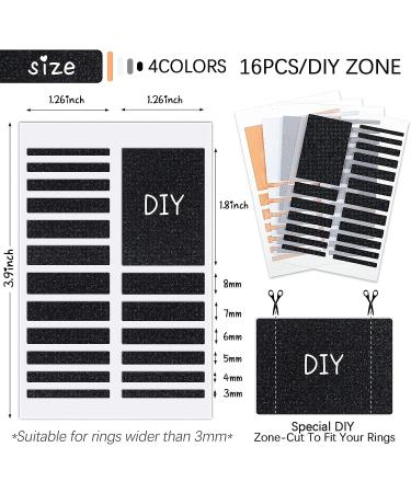 Invisible Ring Size Adjuster & Plastic Ring Guard Set - 16 Sheets, 4 Colors, 2 Thickness Options - Buy Online on GoSupps.com