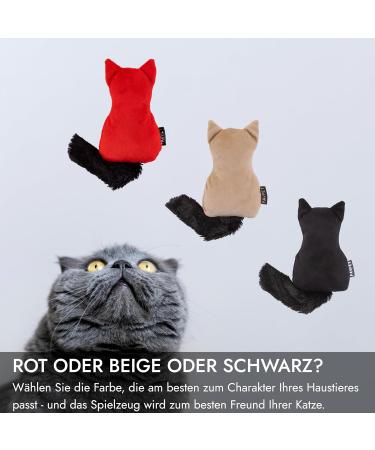 Favpet Plush Cat Toys with Bells - Cuddly Cat Pillows & Kitten Toys - Soft Plush Toys for Cats (Red) - Buy Online on GoSupps.com