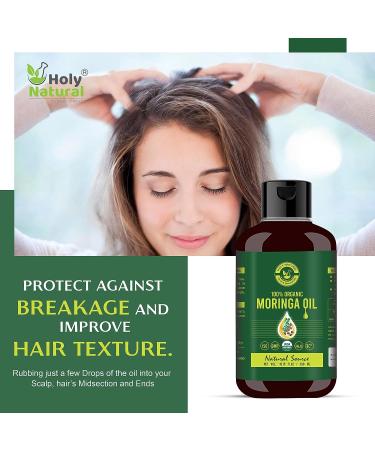 USDA Certified Organic Moringa Oil - 10.15 fl oz/300ml | 100% Pure, Virgin, Cold Pressed | Good for Skin, Hair & Body - Buy Online on GoSupps.com