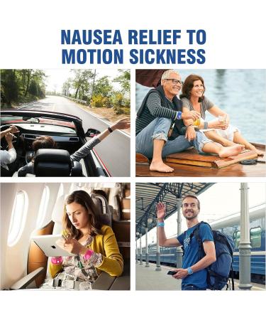 Motion Sickness Bands - Anti Nausea Wristbands for Adults & Kids | Morning Sickness Relief | Acupressure for Travel - 2 Pairs Grey - Buy Online on GoSupps.com
