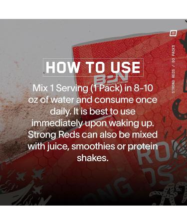 BARE PERFORMANCE NUTRITION Strong Reds Go Packs - Strawberry Superfood Powder Drink Mix (20 Servings) - Buy Online on GoSupps.com