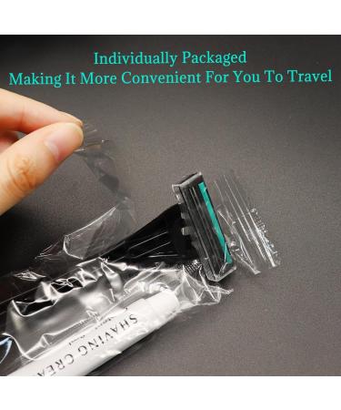 Buy Kheoxusa 3 Blade Disposable Razors - 50 Pack Individually Wrapped for Hotel Airbnb & Travel - Buy Online on GoSupps.com