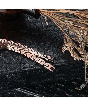 RainSo Pure Copper Magnetic Therapy Bracelet for Arthritis Relief - Adjustable Wristband with 3 Smarter Buckle - Buy Online on GoSupps.com