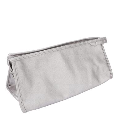 Hair Dryer Storage Bag | PU Leather Carry Bag with Hanging Hook - Silver | International Shipping Available - Buy Online on GoSupps.com