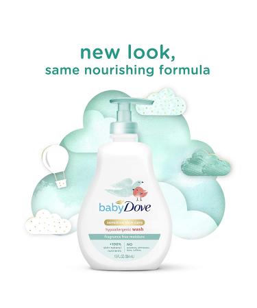 Dove Baby Sensitive Skin Care Hypoallergenic Wash - Fragrance Free 13 fl oz - Buy Online on GoSupps.com