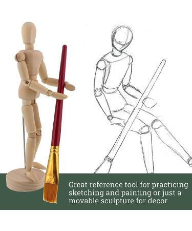 US Art Supply 12 Artist Drawing Manikin - Flexible Body, Male & Female Pair - Perfect for Figure Drawing - Buy Online on GoSupps.com