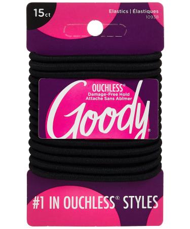 Goody WoMens Ouchless Braided Elastics Black 15 Count - Buy Online on GoSupps.com