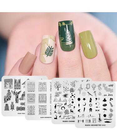 KADS Nail Stamp Plates Set - 20Pcs Leaves Flowers Animal Chinese Style Nail Art Stamping Templates - Buy Online on GoSupps.com
